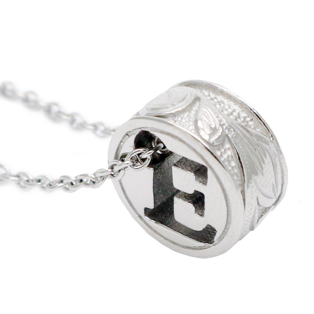 Accessory Shop Piena Surgical Stainless Steel Initial Pendant Necklace Hawaiian Jewelry for Women Alphabet E