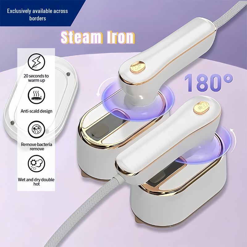 Rotatable Dual-Use Handheld Steam Iron & Portable Garment Steamer