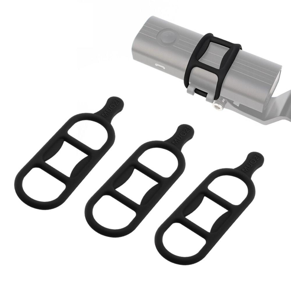 15PCS Silicone Handlebar Light Strap Code Table Bike Flashlight Strap  MTB