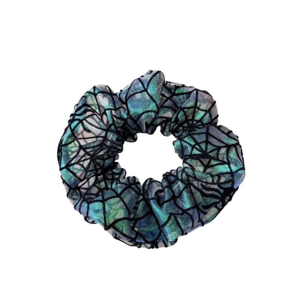Gothic Spider Web Hair Bow Spring Clip Halloween Scrunchie Fashion Pumpkin Hair Clip Cosplay