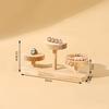 Wood Walnut Jewelry Rack Multi Round Versatile Desktop Display Stand Multi-layer Stepped Plant Display Rack Ornaments Display