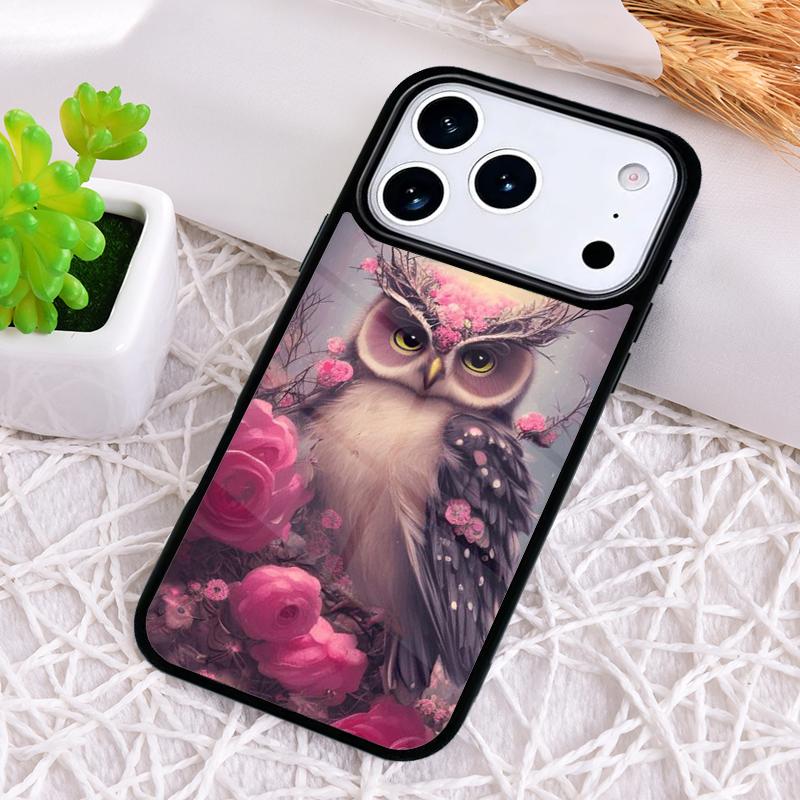 Animal Owl Phone Case for iPhone 17 Air 16 15 11 12 14 13 Pro Max Shockproof Cover