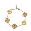 Bracciale 15mm Cinque Fiori Finitura Laser Placcatura Spessa Sottovuoto 18K Bracciale Acciaio Titanio Quadrifoglio Bracciale da Donna