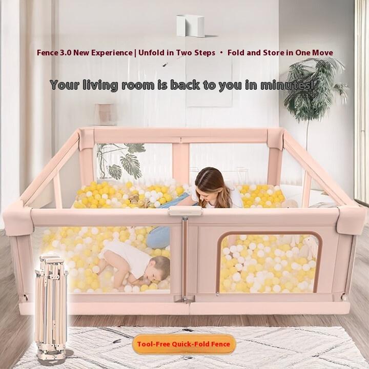 Free installation of folding baby fence, climbing mat on the ground, protective fence, living room crawling fence, baby children's game fence