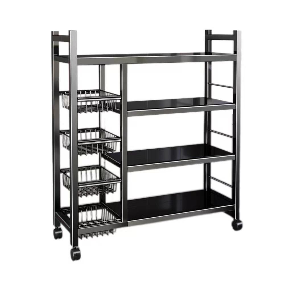 Floor-Standing Multi-Layer Kitchen Storage Rack for Fruits and Vegetables