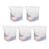 Sealed Vacuum Storage Bags 5 Pack, No-Pump Bags for Clothes, Bedding, Closet Sorting, Moving, Travel and Daily Use