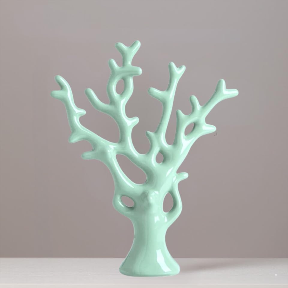 Color Tree, Scandinavian Style, 30cm Size | Minimalist Scandinavian-Style Color Tree 30cm | Tabletop Decor Object | Simple Design (Green)