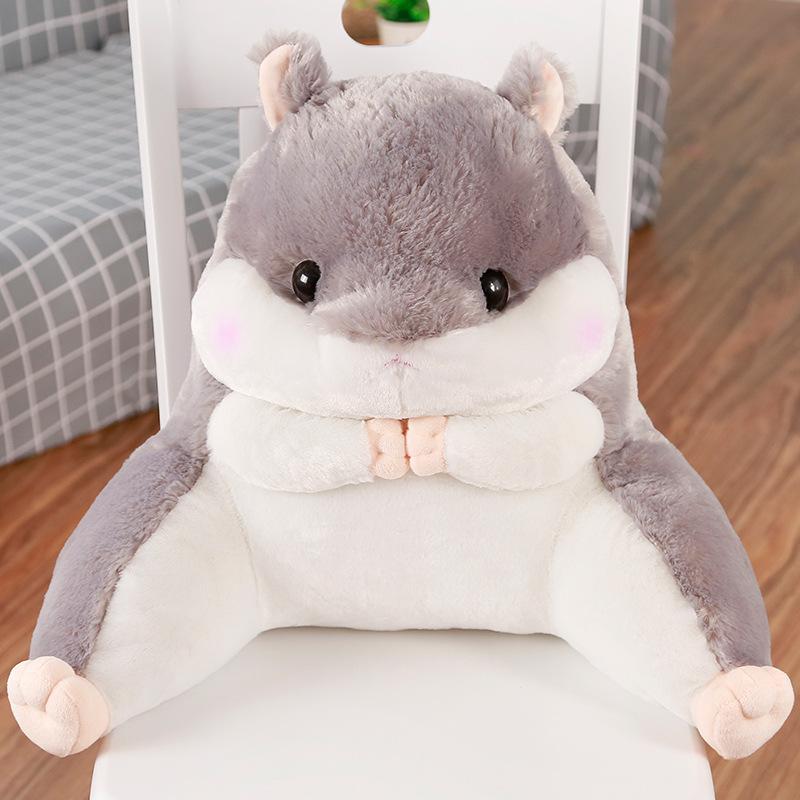 

Back Lounger Hamster Pillow Bed Rest Support Office Home Seat Cushion Backrest сірий