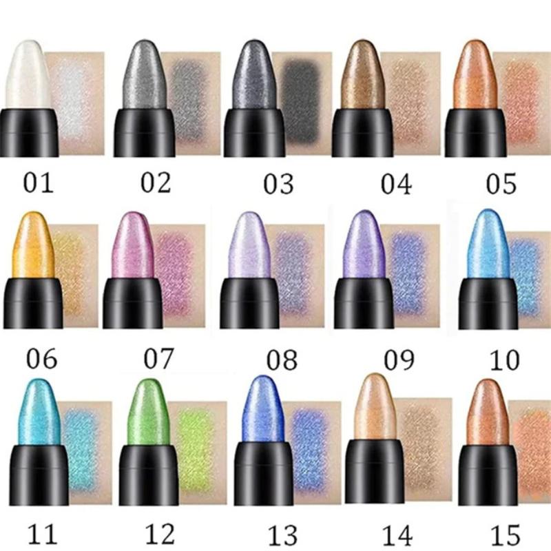 Natural Long Lasting Pearl EyeShadow Eyeliner Shimmer Stick Silkworm Pen Women Beauty Makeup Tool Cosmetic Highlight Pencil
