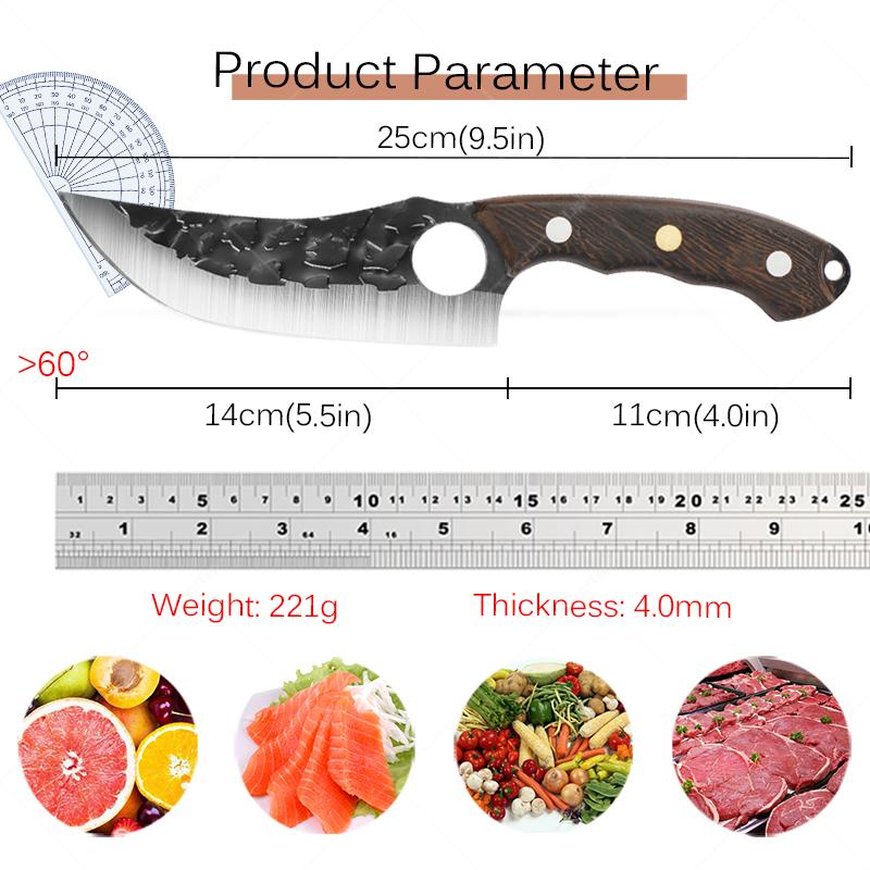 Hand Forged Kitchen Fish Sculpture Knife Stainless Steel Boning Knife Vegetable Fruit Meat Slicing Knife Kitchen Tools