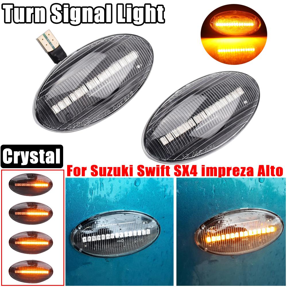 

2pcs Led Dynamic Side Marker Turn Signal Light Sequential Blinker Light Amber Indicator for Suzuki Swift Jimmy Vitara SX4 Alto