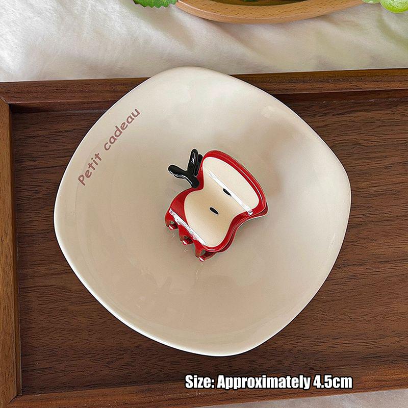 

Модный универсальный акриловый зажим для волос в форме яблока, креативная забавная заколка для волос в виде фрукта, зажимы-акулы для женщин, индивидуальный милый головной убор