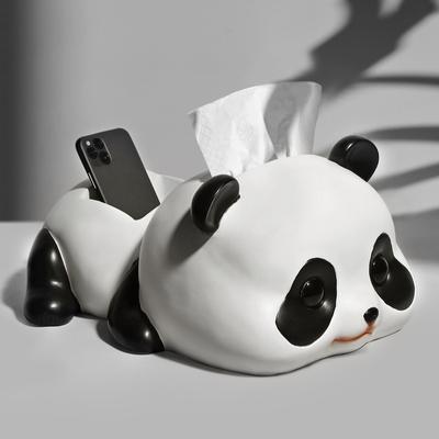 Creative Living Room Cute Panda Tissue Box Decoration Table Multi-functional Paper Extraction End Table TV Small Items Storage Box
