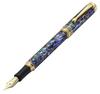 Xezo Maestro Fountain Extra Fine Nib Gift of Writing 18K Paua Each Unique Pen, (0.3mm Line), Series, Gold-Plated Abalone, Handmade, Serialized,