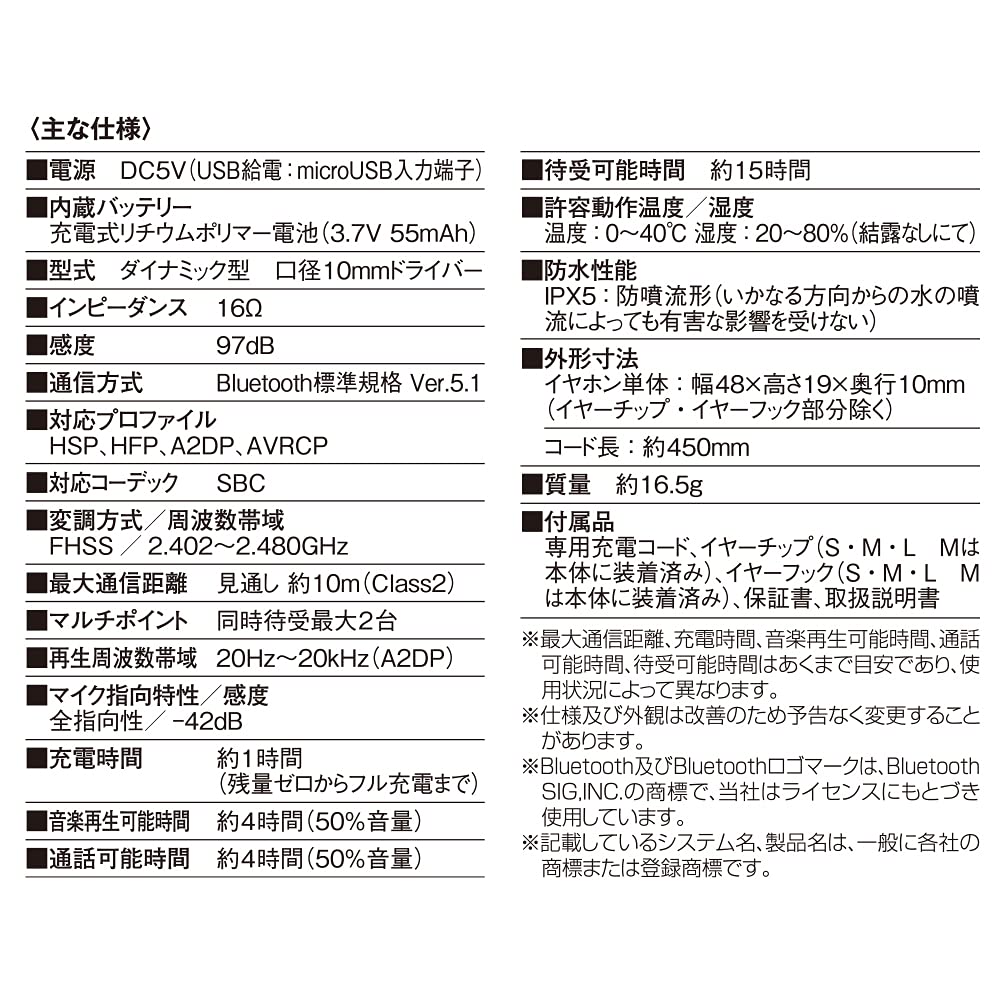 Ohm Electric AudioComm Wireless Sports Earphones HP-W155N 03-1314