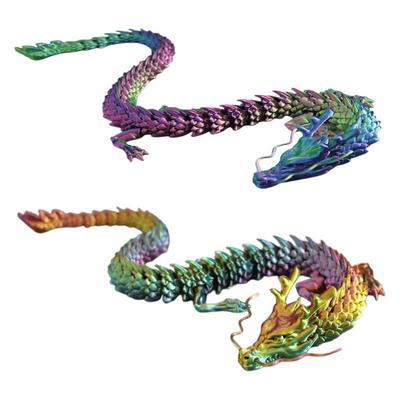 Drago Cinese Stampato in 3D Corpo Intero Articolazioni Mobili Decorazione Ornamento Arredamento Casa Degno di Collezione Giocattoli Creativi