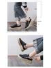 2024 Autumn White Korean-Style Women's Running Shoes with Thick Soles, Model XQ229