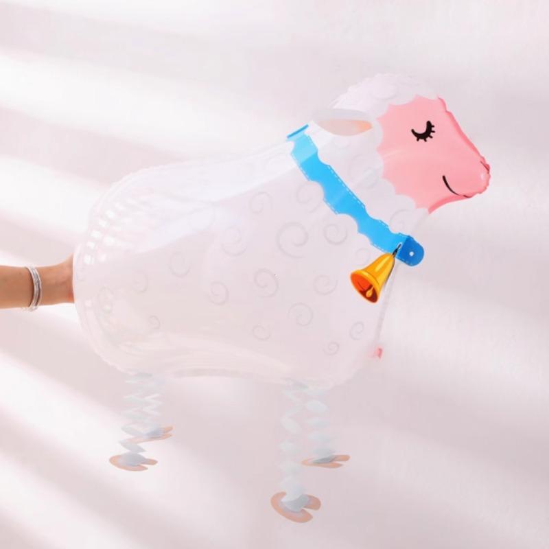 

1 cute walking sheep aluminum membrane balloon, suitable for birthday parties and theme party decorations