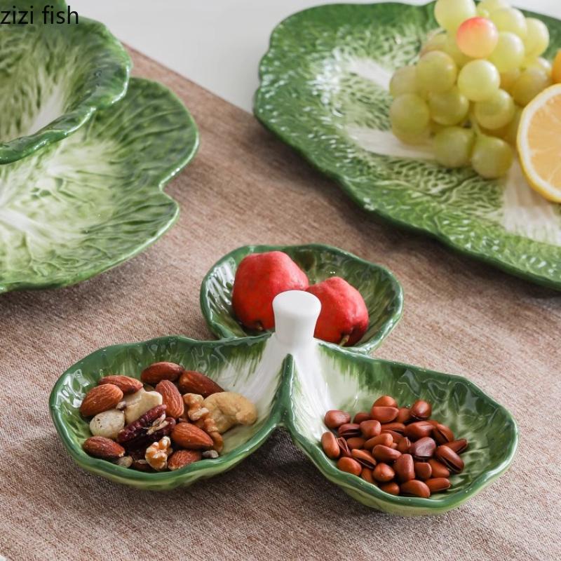 Cabbage Ceramic Dining Plate Dessert Bowl Soup Bowl Fish Dish Western Style Steak Plates Snack Plate Fruit Dish Salad Bowls