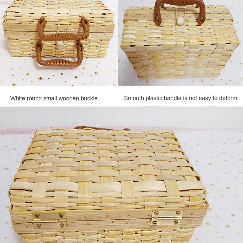 Packing Box Portable Luggage Basket Snack Bread Basket Vintage Cosmetic Storage Box Picnic Laundry Baskets Picnic Box Gift Box