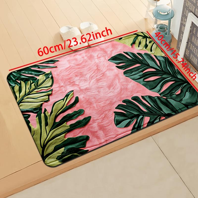 Tropical Leaf Door Mat Indoor Outdoor Welcome Rug Exotic Jungle Style House Decor Mat for Front Door Entrance Runner