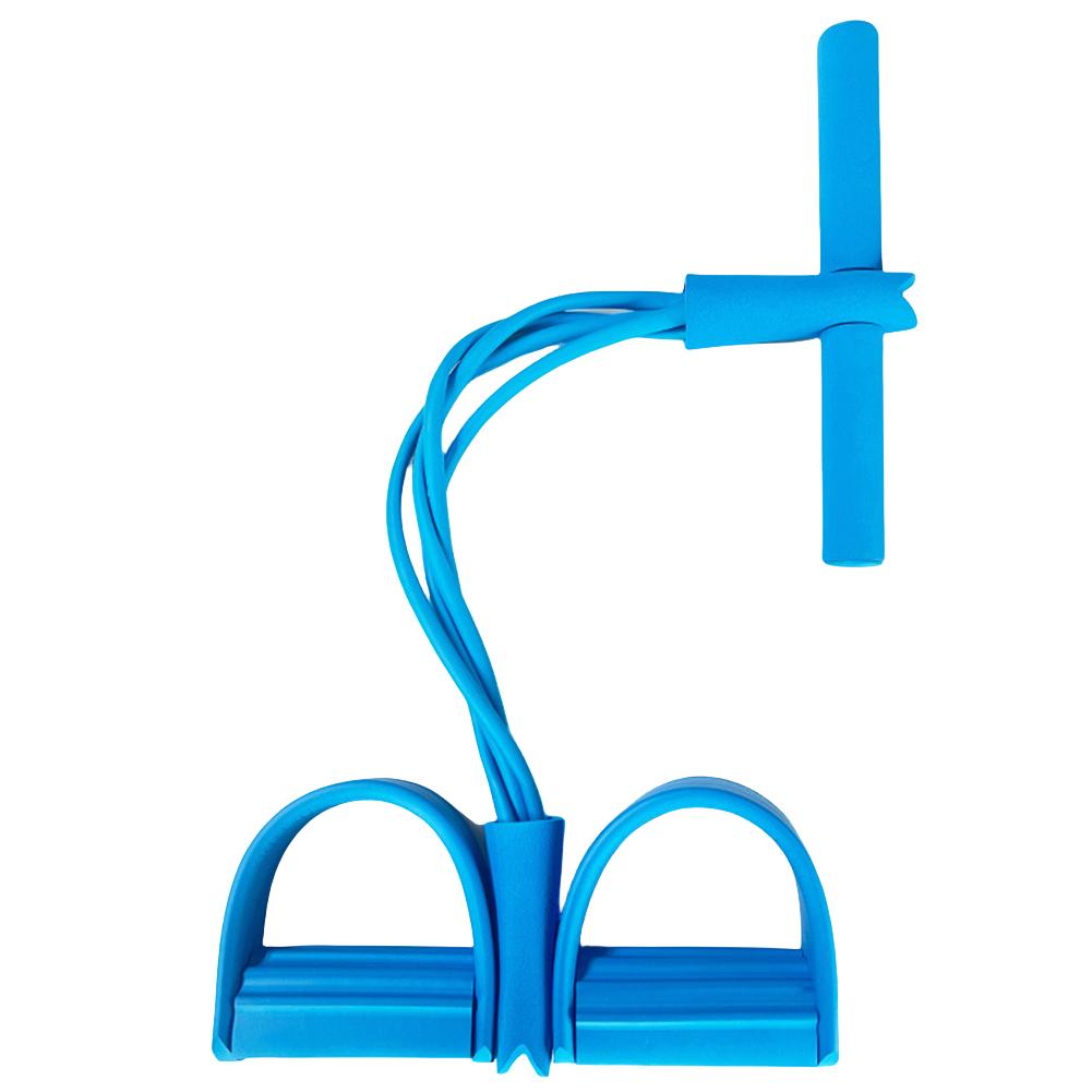 4-Tube Yoga Pedal Puller Fitness Tube Pedal Ankle Puller Elastic Sit Up Pull Rope for Home Fitness Stretching Strength Training
