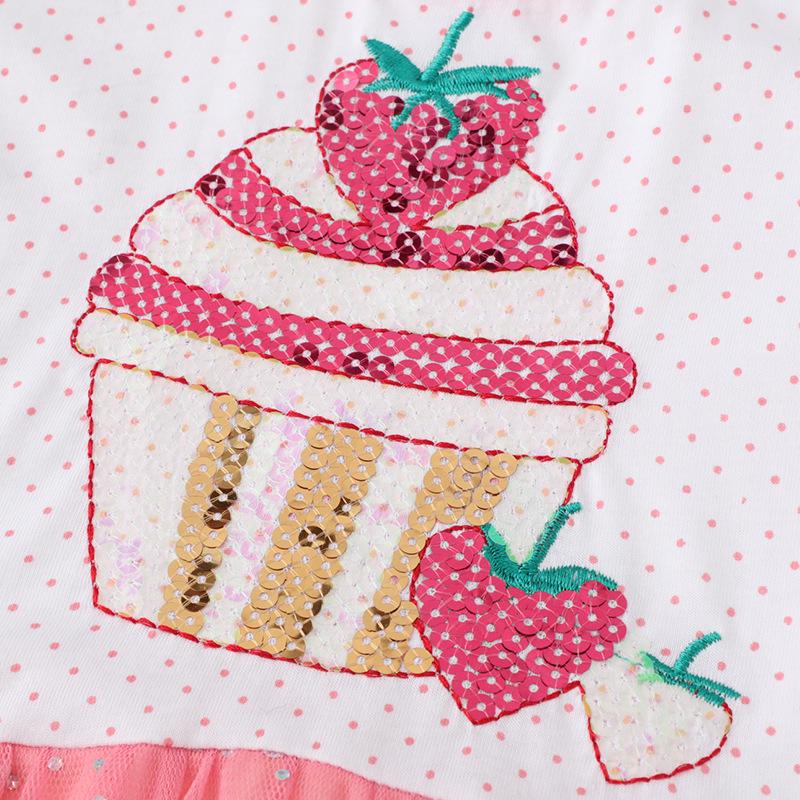 Prinzessinnenkleid aus Netzstoff im europäischen und amerikanischen Stil für Mädchen – Sommerkollektion mit Rundhalsausschnitt