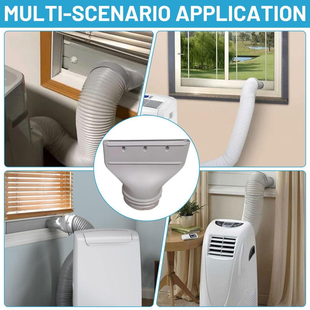 Flat air conditioner exhaust pipe adapter Versatile Hose Connector Portable Ac Exhaust Hose Coupler for mobile air conditioner