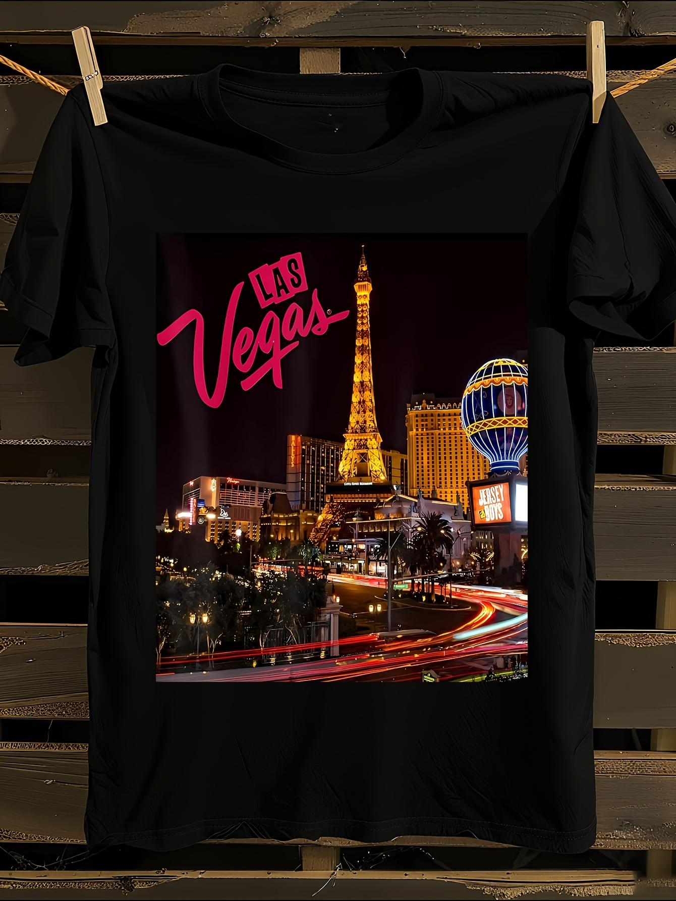 Las Vegas Strip Night Life Graphic T-shirt XXL