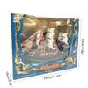 Childrens Kids Pirate Ship Pretend Toy Home Decoration Ornaments Safety Pirate Ship Model for Kids