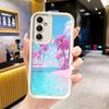 Phone Case for Samsung Galaxy S26 S25 Ultra S24 FE Pink Sunset Beach Dreamy Scenery Shell S23 Plus S22 + S21 S20 5G Soft Silicon