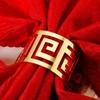 12PCS Napkin Rings with Hollow Out Triangle ,Gold Napkin Ring Holder for Wedding Party Banquet Dinner Serviette Napkin Buckles