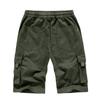Men's Fashion Drawstring Pocket Pants Cotton Five-point Shorts Overalls Shorts
