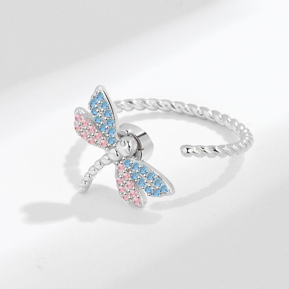 Hot selling dragonfly rotating ring trend simple, versatile, high-end adjustable popular ring