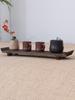 Solid Wood Tea Tray & Cup Holder Stand - Desktop Tea Set Storage & Display Shelf