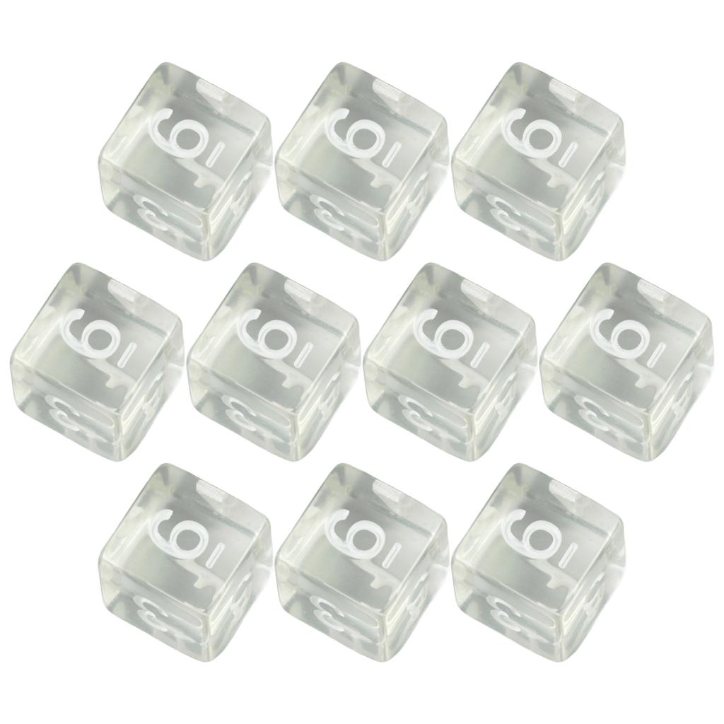 10 stuks D6 Dobbelstenen Polyhedrisch Digitaal 1-6 Dobbelstenen voor Feest Club Entertainment Tafelspel
