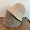 Warm Warm Bucket Hat Solid Color Basin Hat Fashion Wool Fisherman Hat  Women