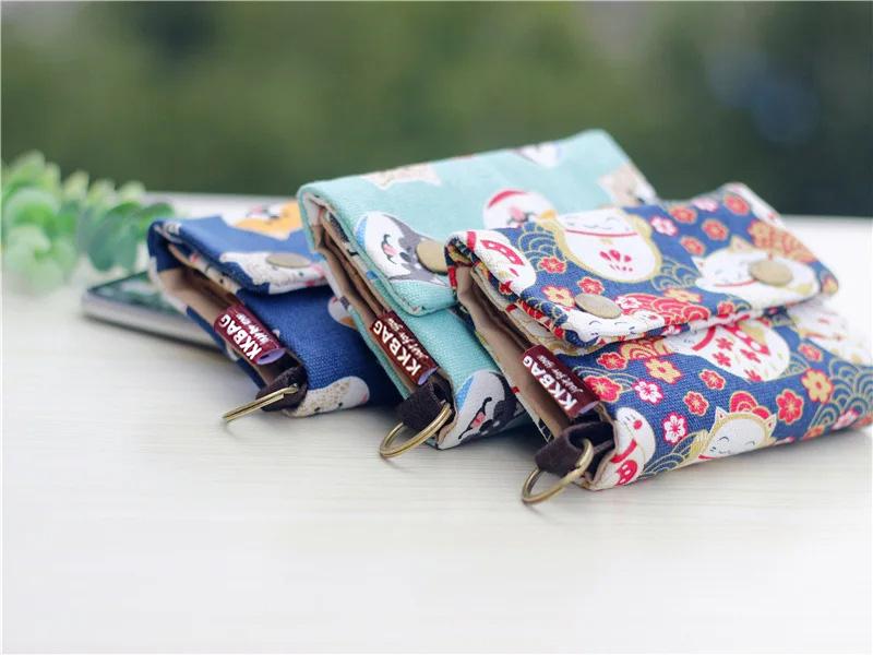 Canvas Cartoon Totoro Katze Gedruckt Hund Damen Faltbare Kurze Geldbörse Organizer Niedliche Mini Geld Schlüssel Tasche Münzbeutel für Kinder