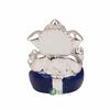 Hand Carved Silver God Ganesha Resin Idol Sculpture Statue for Home & Office Décor & Gifts (3x2x5.cm, Blue)