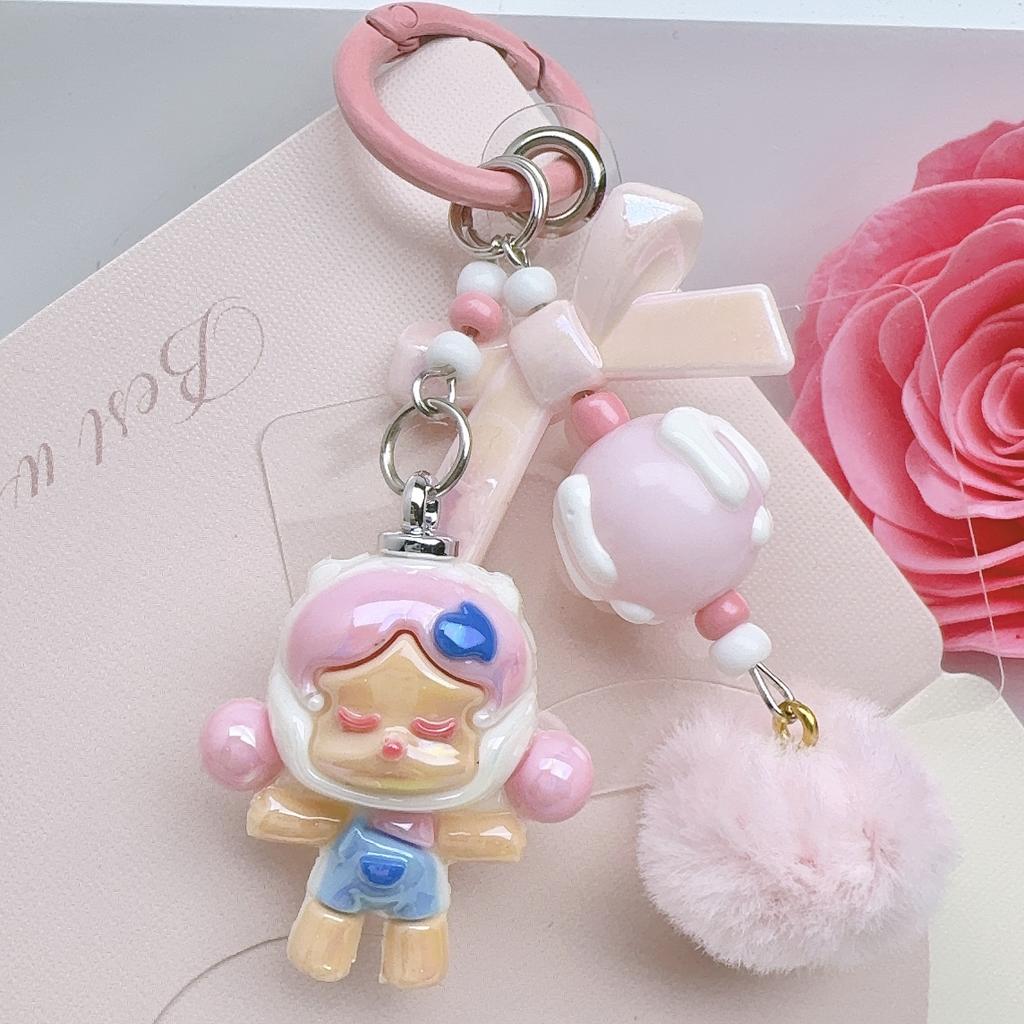 SP Girl Cute Grain Mobile Phone Pendant Gasket Electroplating Cute Grain Bag Pendant Keychain
