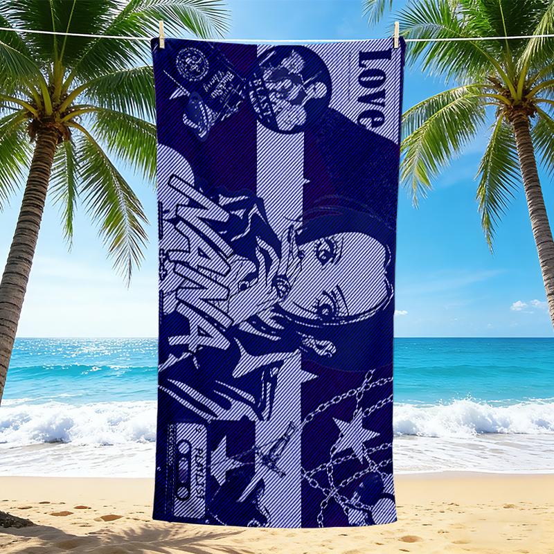 1Pc Love Rebellion Beach Towel Quick Dry Multiuse For Beach Pool Gym Yoga Home Travel Christmas Halloween Xmas Gift Es114
