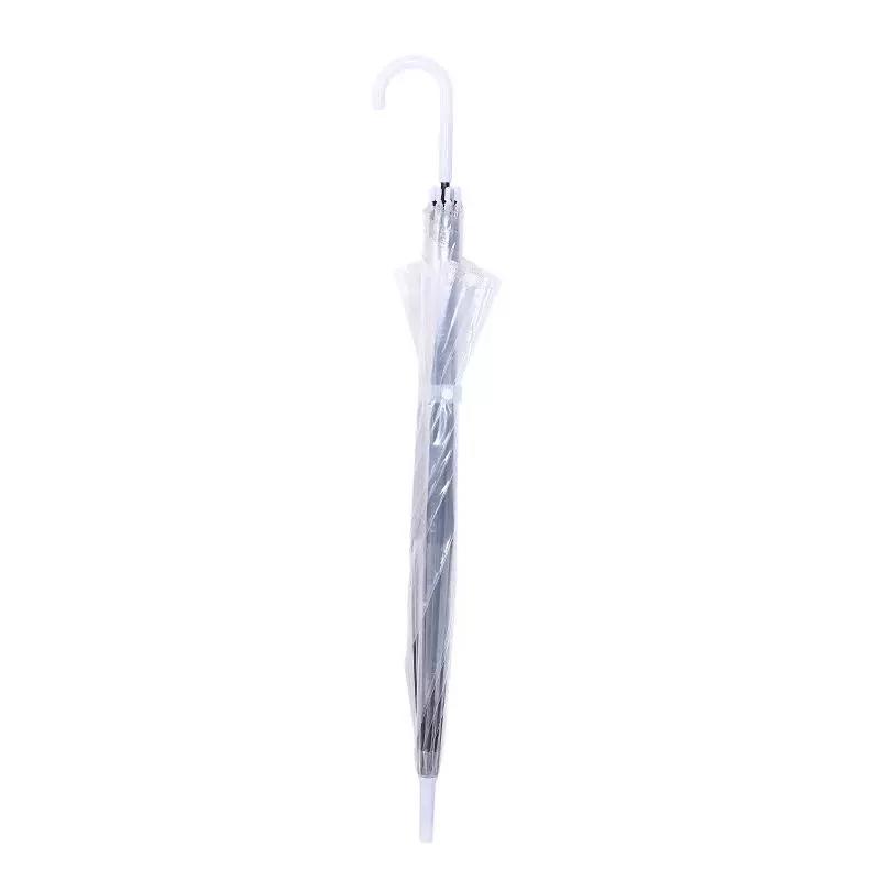 Paraguas Transparente para Mujer, Doble Uso para Sol y Lluvia, Resistente y Duradero, Manual, Resistente al Viento, Elegante, Diseño de Nicho, Mango Largo