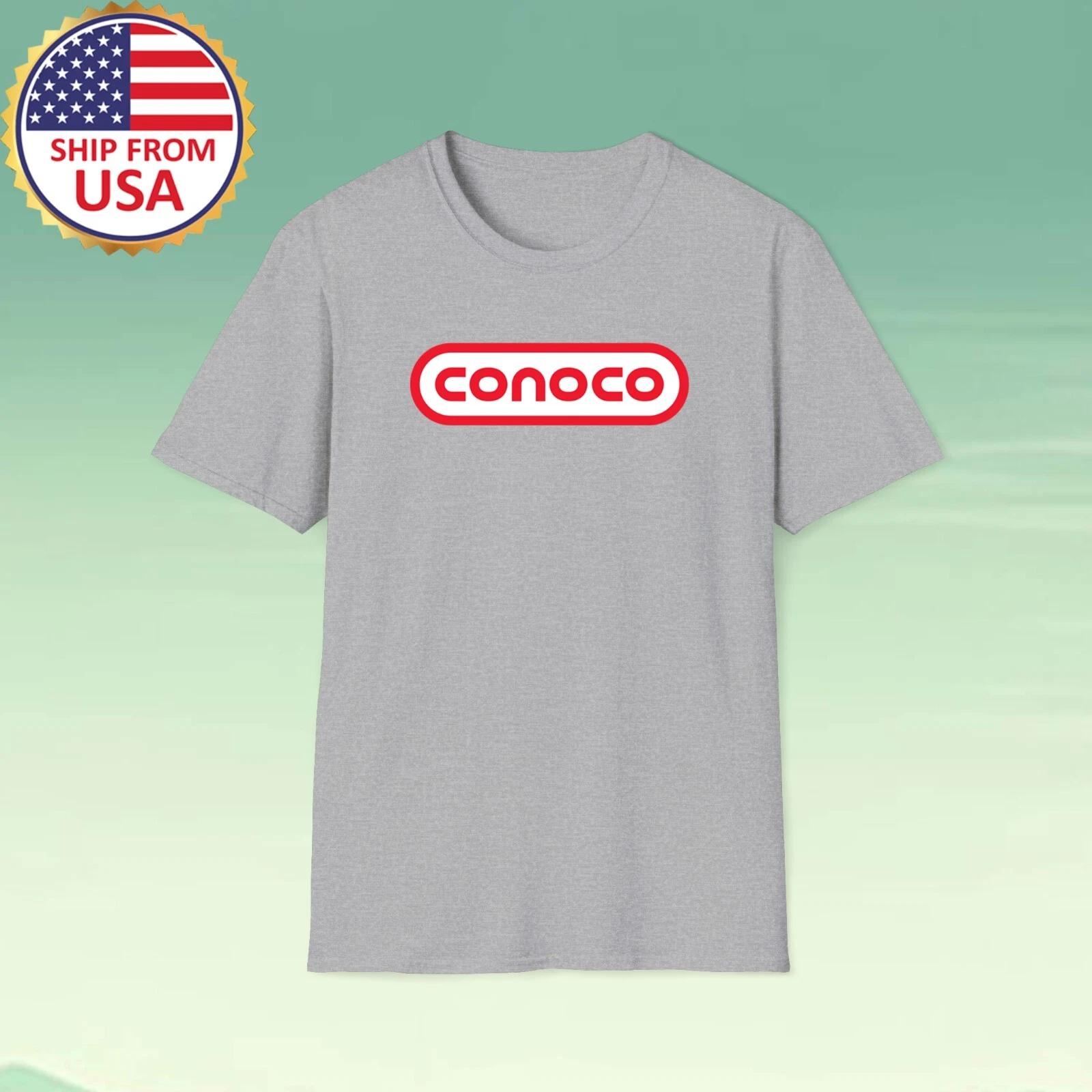 CONOCO OIL Men s Grey Size S-5XL S