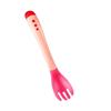Candy Color Soft Food Feeding Infant Silicone Spoon Toddler Flatware Fork Temperature Sensing Spoon