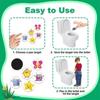 5pcs Cartoon Pee Target Pot Stickers Children's Stickers Color Changing Thermal Stickers Potty Training Stickers For Kids Boys