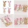Soft and Adorable Rabbit Plush Toy with DIY Accessories Exquisite Rabbit Keyring Decoration Cute Rabbit Keychain Pendant