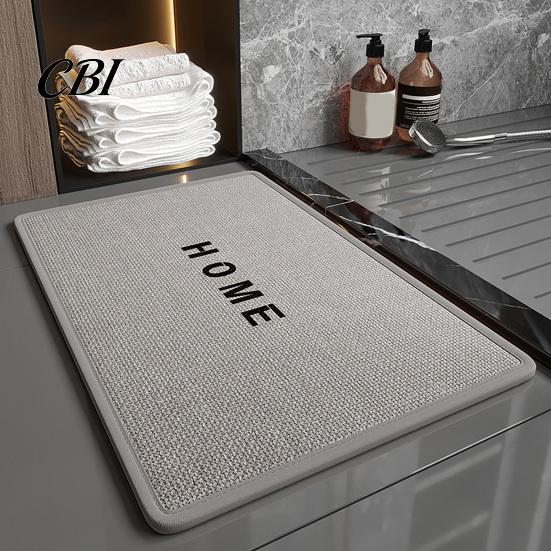 Daily Maintenance Rug Minimalist Bathroom Rug, Absorbent Non-Slip Floor Mat, Rectangular Door Easy Care Mat for Home Entrance Bedroom Living