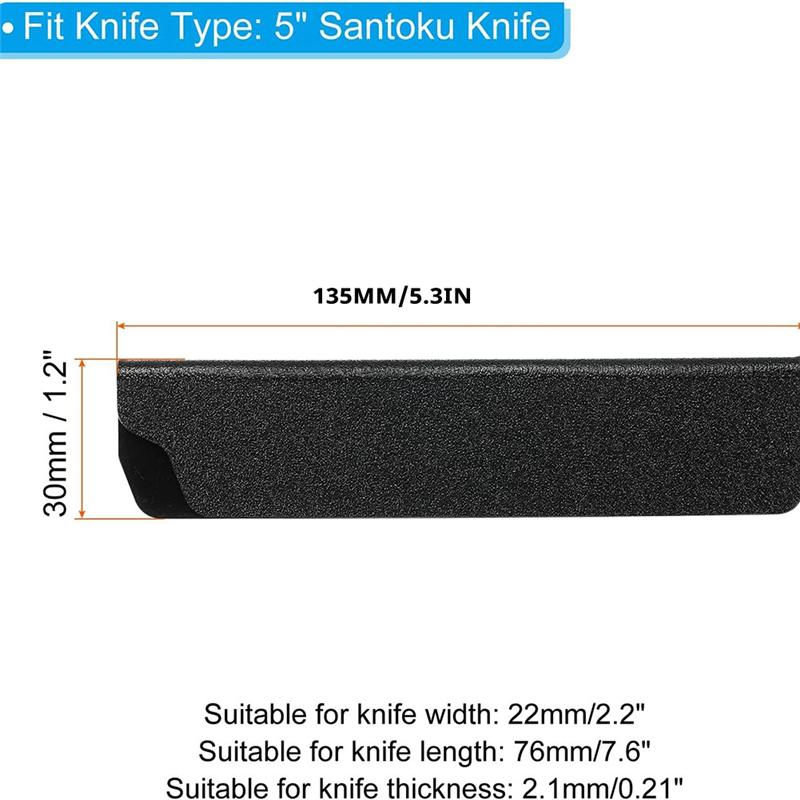 A84E-ABS Knife Cover Sleeves For 5In Santoku Knife, 6Pack Knife Guard Blade Protector Universal Knife Sheath For Home Kitchen
