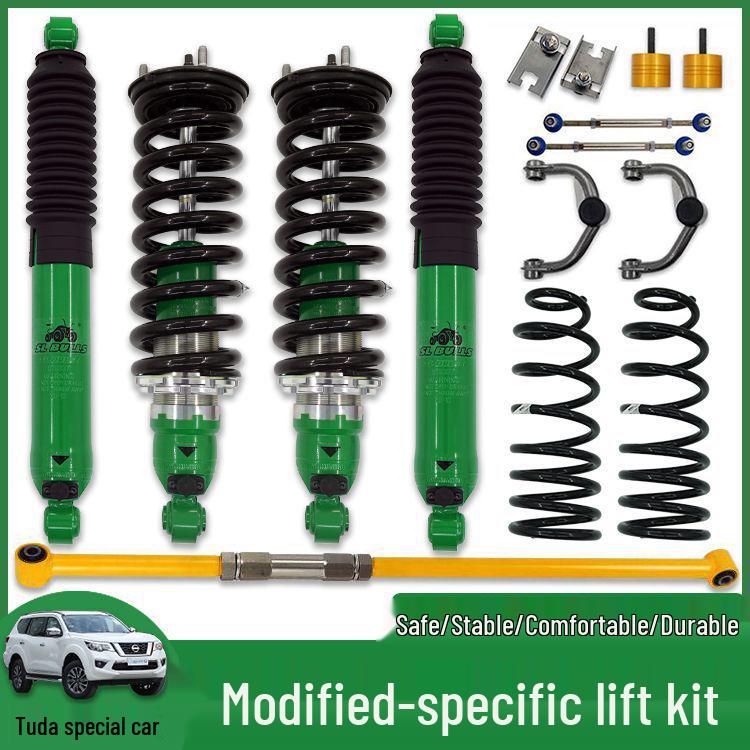 Compatible with Tudda Modified Lift Shock Absorber Spring, Strengthened Upper Control Arm, Thrust Rod, 2-Inch Lift Kit