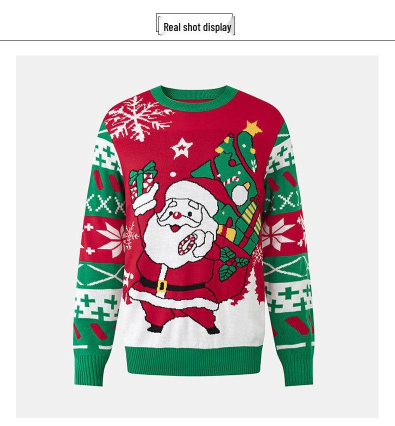 European and American 2026 Custom Christmas Jacquard Sweater for Men and Women - Personalize with Your Own Pictures